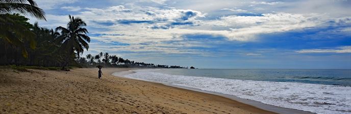 Beautiful butre beach in Ghana