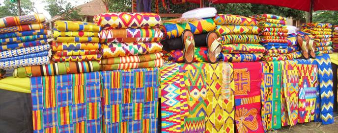 Kente cloth for sale in Adanwomase