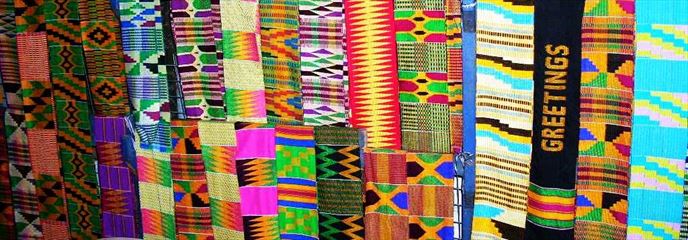 Kente cloth for sale in Ghana