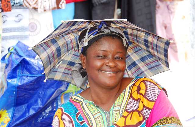 woman smiling in Ghana
