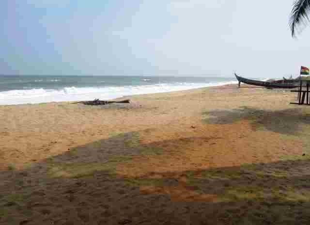 Wide emply beach in Ghana