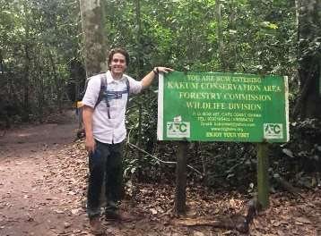 Guest entering trail at Kakum National Park