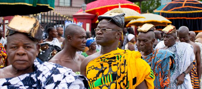 Chiefs at Akwasidae festival in Kumasi