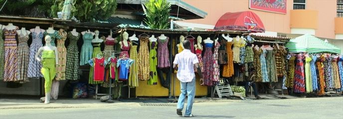 Roadside shopping in Ghana