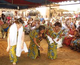 Women dancing in Ghana