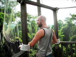 Entering the rain forest canopy walkway at Kakum National Park