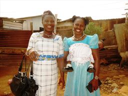 Two well-dressed women in Ghana