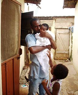 Baby at home in Ghana
