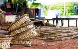 Hand crafted African baskets in Ghana