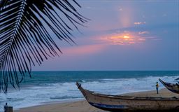Ghana beach at sunset