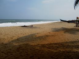 Wide emply beach in Ghana