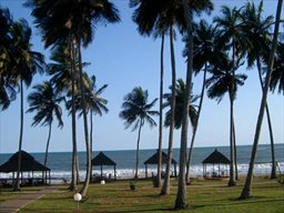 Peaceful beach in Ghana