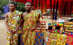 Brothers wearing Kente closth