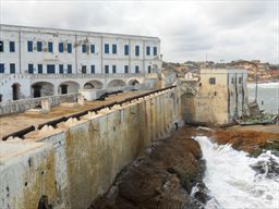 cape coast castle and the sea view