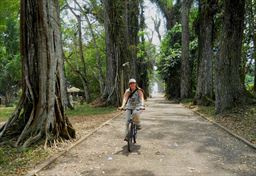 Cyclist at Aburi Gardens