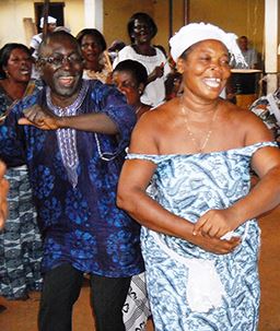 Couple dancing in Ghana