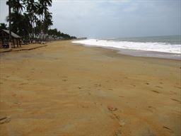 Deserted Brenu Beach in Ghana