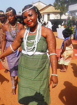 woman at traditional festival in West Africa