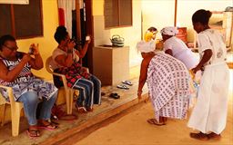 Women dancing at a ceremony