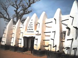 The oldest mud-and-stick mosque in Ghana at Larabanga