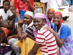 friendly young women from northern Ghana