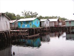 Stilt village of Nzulezu in Ghana