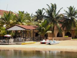 Beach at hotel on Volta River
