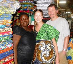 shopping for Ghana cloth