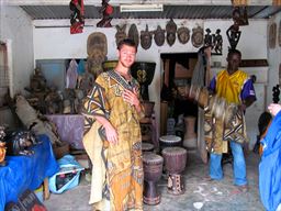 Shopping for crafts in Ghana