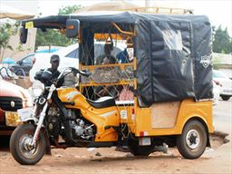 Transit tricycle in Ghana