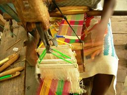 Kente weaving loom