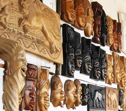 Hand made wood carvings and masks